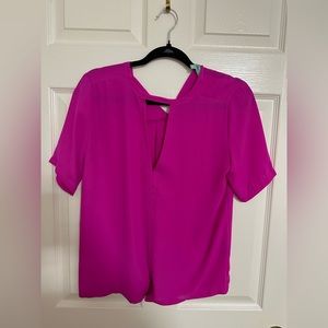 Karlie, hot pink work top.